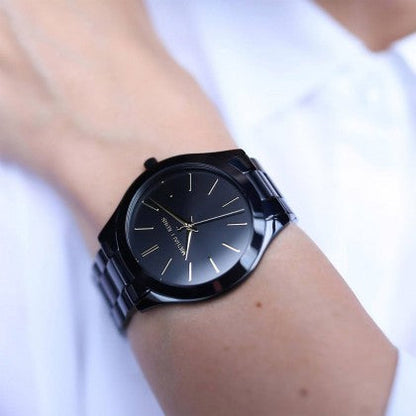 Michael Kors Slim Runway Black Ion-plated Unisex Watch MK3221