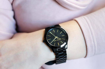 Michael Kors Slim Runway Black Ion-plated Unisex Watch MK3221