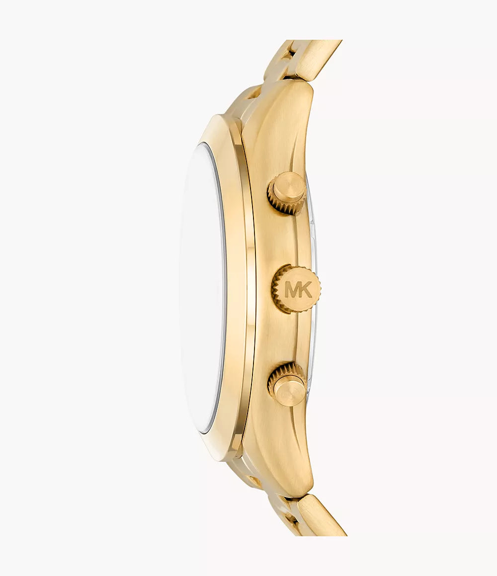 Michael Kors Slim Runway Chronograph Gold-Tone Men's Watch - MK1076