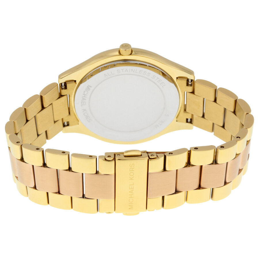 Michael Kors Slim Runway Pink Dial Two-tone Women's Watch - MK3493