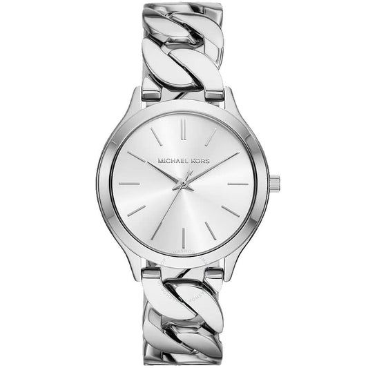 Michael Kors Slim Runway Quartz White Dial Ladies Watch MK7474