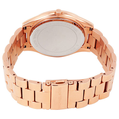Michael Kors Slim Runway Rose Gold Tone Dial Ladies Watch MK3591