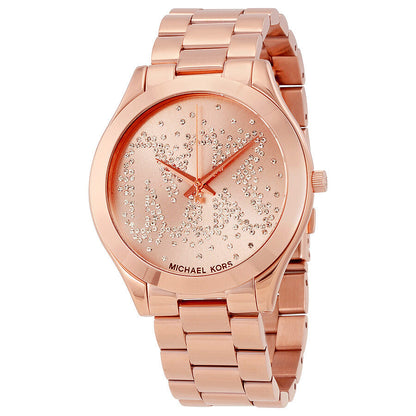 Michael Kors Slim Runway Rose Gold Tone Dial Ladies Watch MK3591