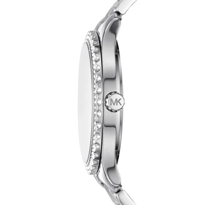 Michael Kors Layton Pavé Silver-Tone Logo Women's Watch - MK7298