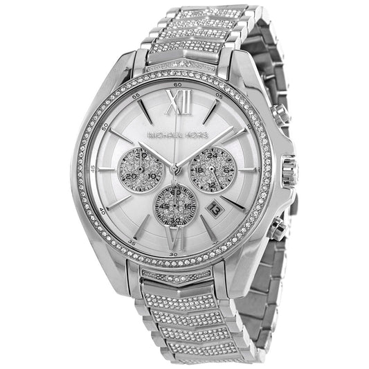 Michael Kors Whitney Chronograph Quartz Crystal Silver Dial Ladies Watch MK6728