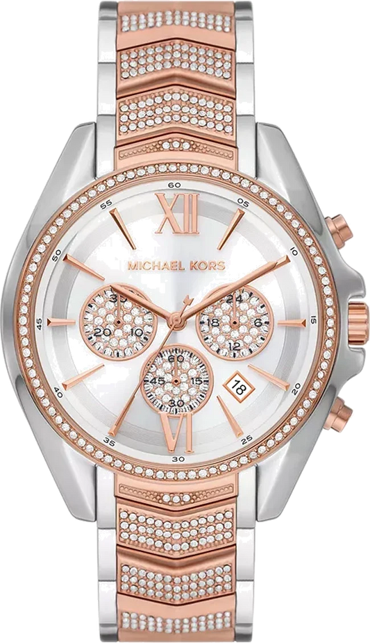 Michael Kors Whitney Chronograph Quartz Crystal White Dial Watch MK7225