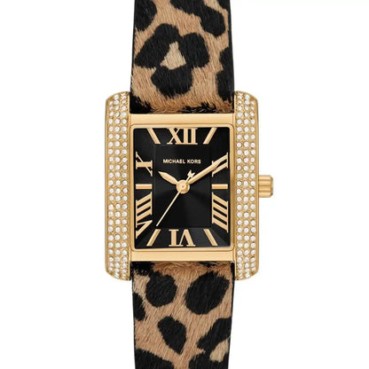 Michael Kors Emery Three-Hand Animal Print Leather Women's Watch - MK7387