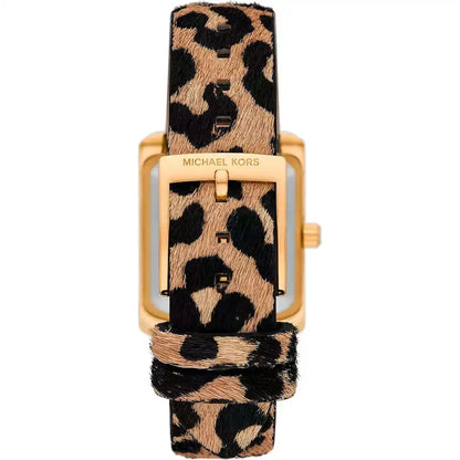 Michael Kors Emery Three-Hand Animal Print Leather Women's Watch - MK7387