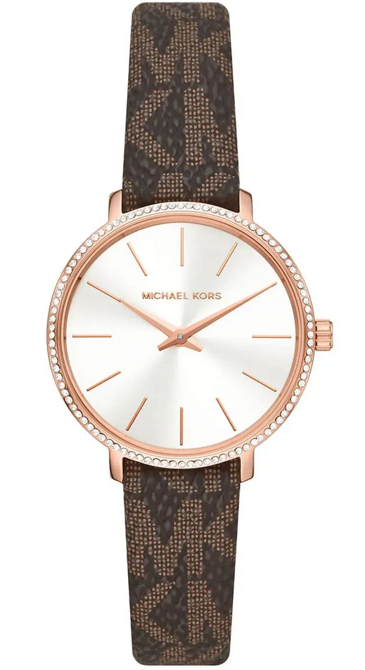 Michael Kors Pyper Brown Leather Women's Watch - MK1036