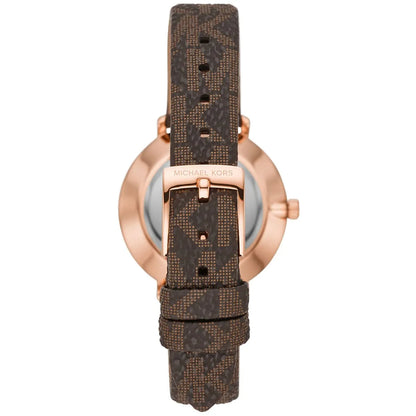 Michael Kors Pyper Brown Leather Women's Watch - MK1036