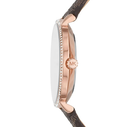 Michael Kors Pyper Brown Leather Women's Watch - MK1036
