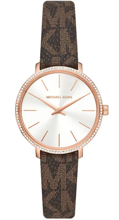 Michael Kors Pyper Brown Leather Women's Watch - MK1036