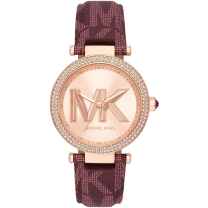 Michael Kors Parker Merlot PVC with Logo Women's Watch - MK2974