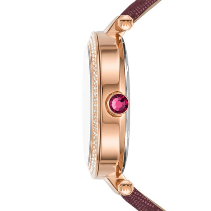 Michael Kors Parker Merlot PVC with Logo Women's Watch - MK2974