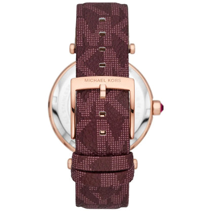 Michael Kors Parker Merlot PVC with Logo Women's Watch - MK2974