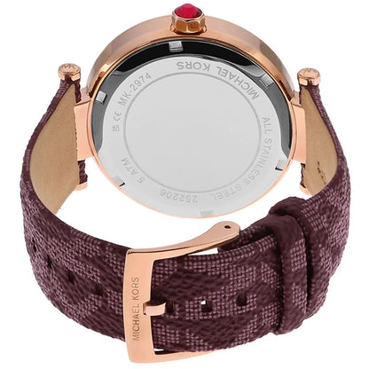 Michael Kors Parker Merlot PVC with Logo Women's Watch - MK2974