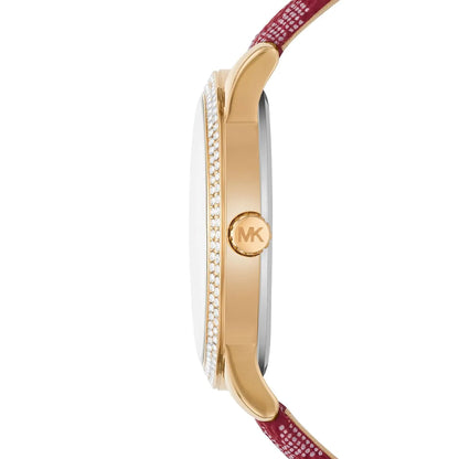 Michael Kors Tibby Multifunction Red Logo Strap Women's Watch - MK2975