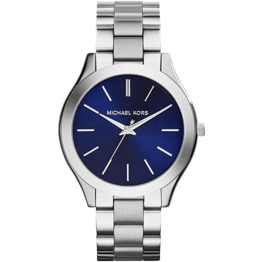 Michael Kors Slim Runway Blue Dial Silver Watch - MK3379