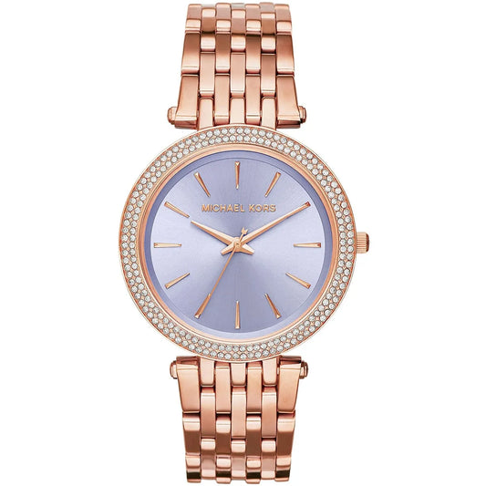 Michael Kors Darci Purple Dial Rose Gold-Tone Women's Watch - MK3400