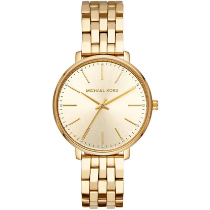 Michael Kors Pyper Crystal Yellow Gold-tone Dial Ladies Watch MK3898