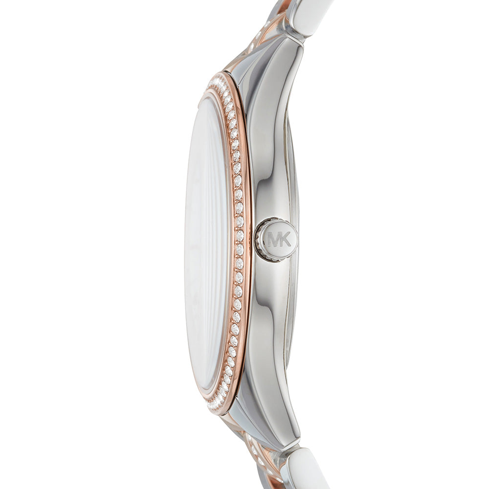 Michael Kors Lauryn Quartz White Mother of Pearl Dial Ladies Watch MK3979