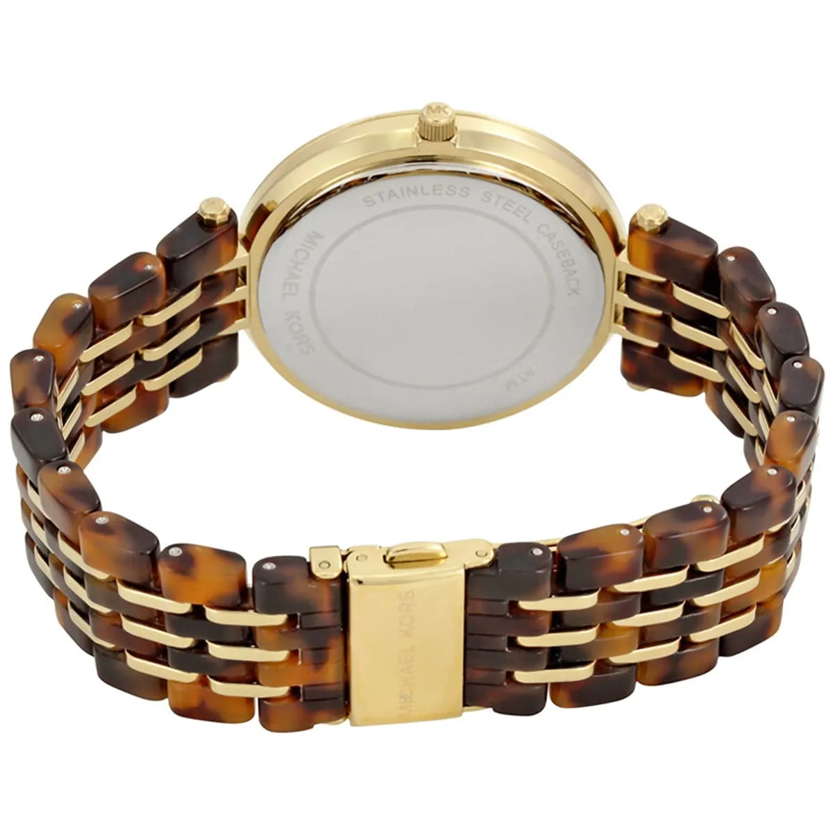 Michael Kors Darci Gold Dial Tortoise Acetate Strap Women's Watch - MK4326