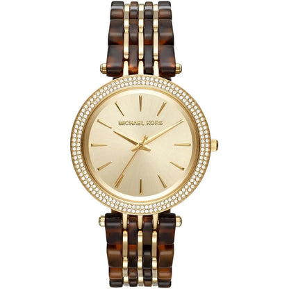 Michael Kors Darci Gold Dial Tortoise Acetate Strap Women's Watch - MK4326