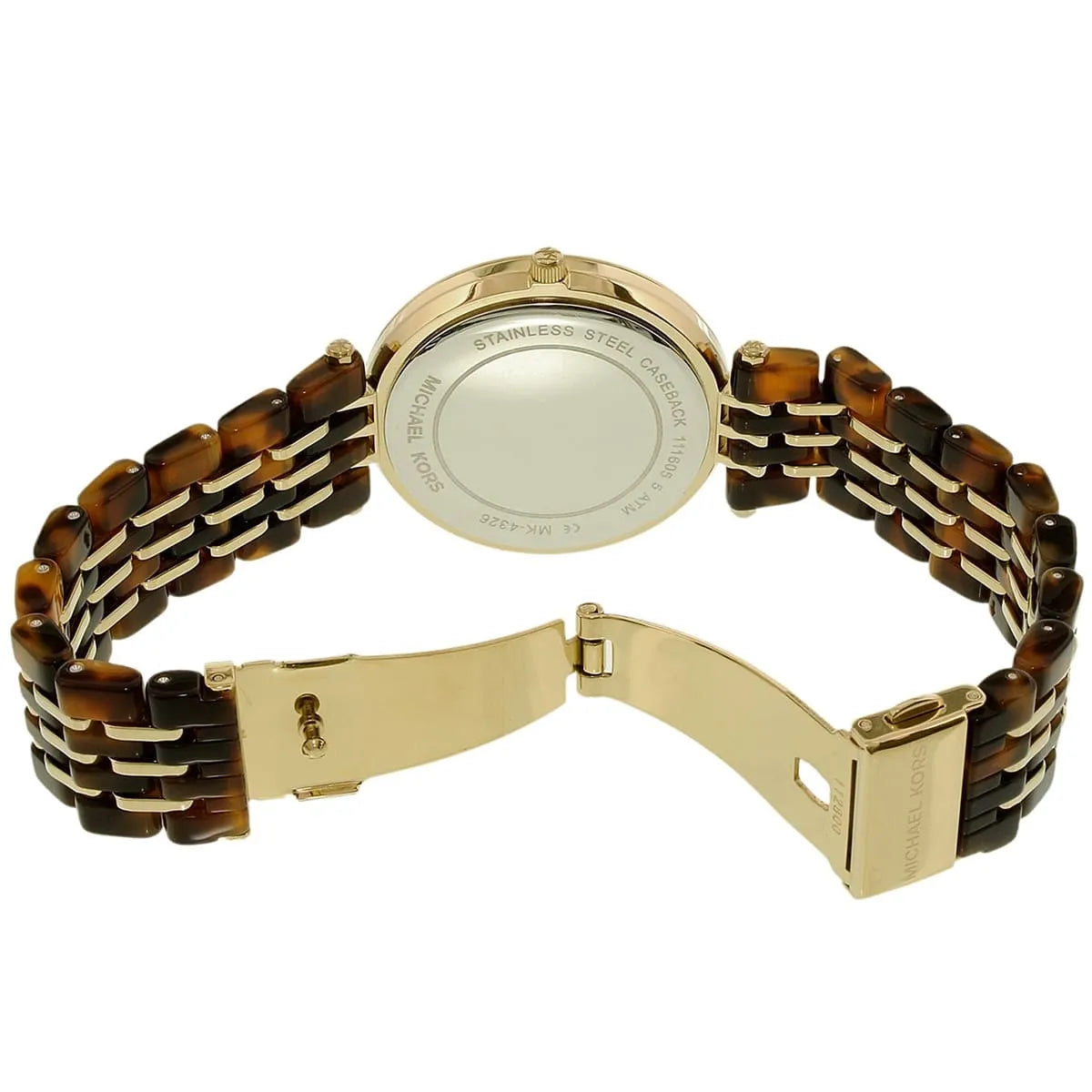 Michael Kors Darci Gold Dial Tortoise Acetate Strap Women's Watch - MK4326