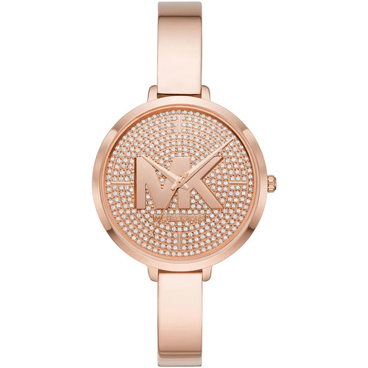 Michael Kors Charley Pavé Rose Gold Half-Bangle Women's Watch - MK4433