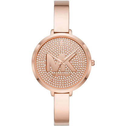 Michael Kors Charley Pavé Rose Gold Half-bangle Women's Watch - MK4433