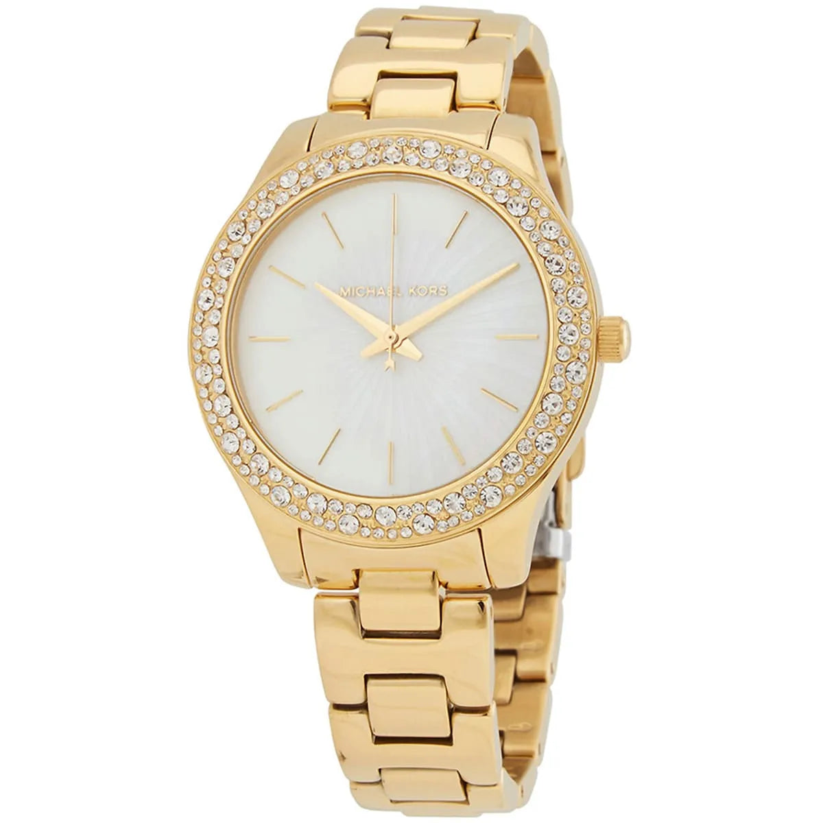 Michael Kors Liliane White MOP Dial Gold Women's Watch - MK4555