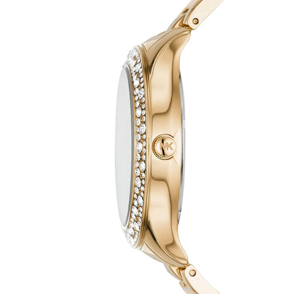 Michael Kors Liliane White MOP Dial Gold Women's Watch - MK4555