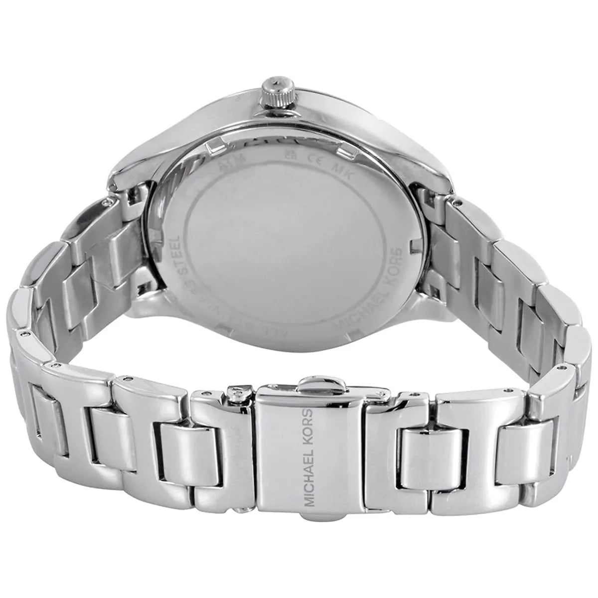 Michael Kors Liliane Pave White MOP Dial Silver Women's Watch - MK4556