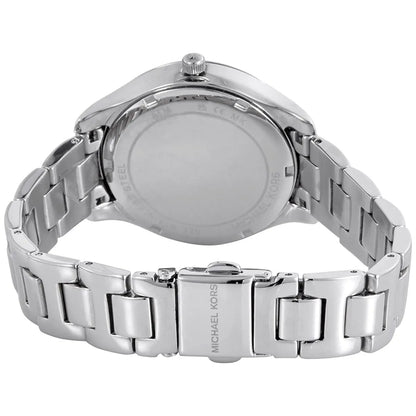Michael Kors Liliane Pave White MOP Dial Silver Women's Watch - MK4556