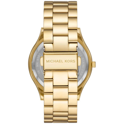 Michael Kors Slim Runway Zebra Dial Gold Women's Watch - MK4561