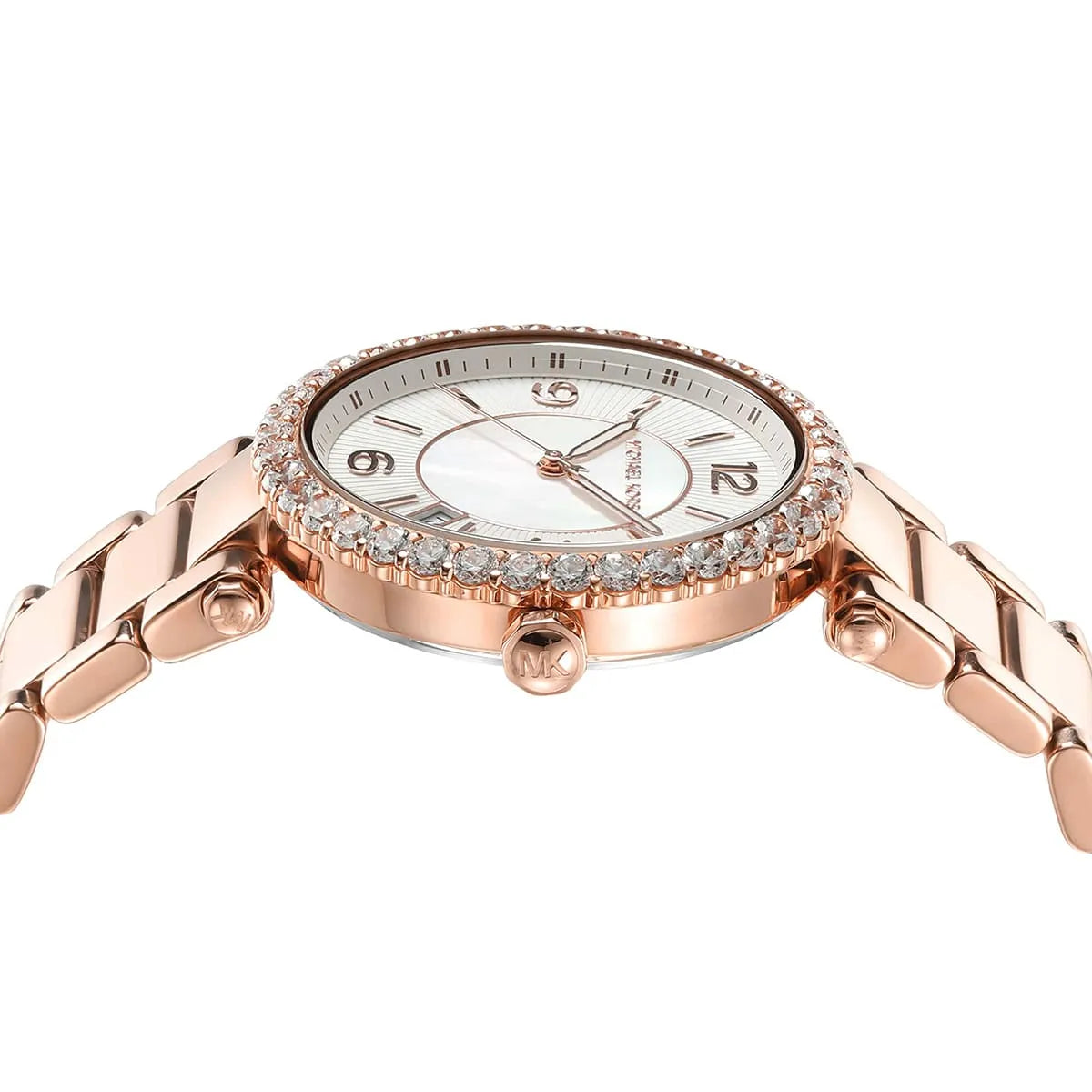 Michael Kors Parker Three-Hand White MOP Dial Rose Gold Women's Watch - MK4695