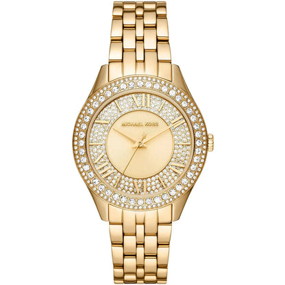 Michael Kors Harlowe Pave Quartz Crystal Gold-Tone Women's Watch - MK4709