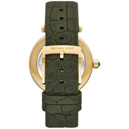 Michael Kors Parker Three-Hand Green Genuine Leather Women's Watch - MK4724