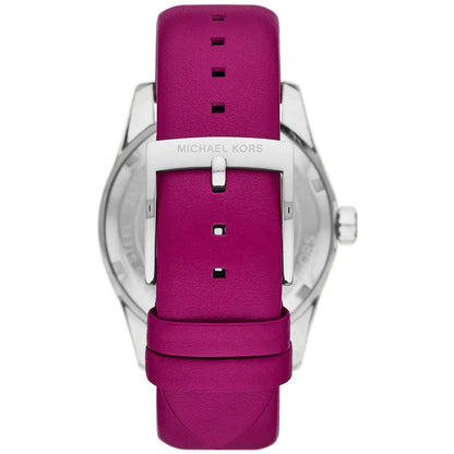 Michael Kors Lexington Silver-tone Pink Genuine Leather Women's Watch - MK4749