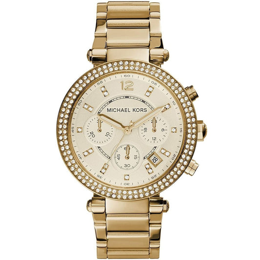 Michael Kors Parker Chronograph Champagne Dial Ladies Watch - MK5354