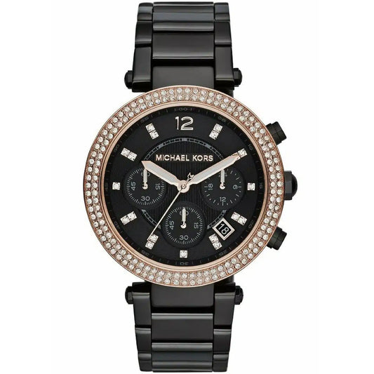 Michael Kors Parker Chronograph Black Dial Ladies Watch MK5885