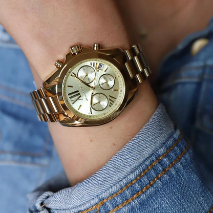 Michael Kors Mini Bradshaw Gold-Tone Chronograph Ladies Watch MK6267