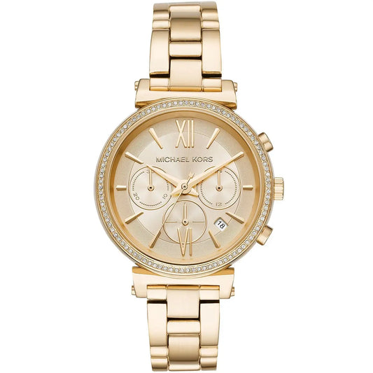 Michael Kors Sofie Chronograph Crystal Gold-Tone Women's Watch - MK6559