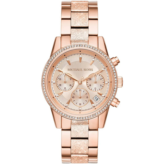 Michael Kors Ritz Chronograph Rose Gold Women's Watch - MK6598