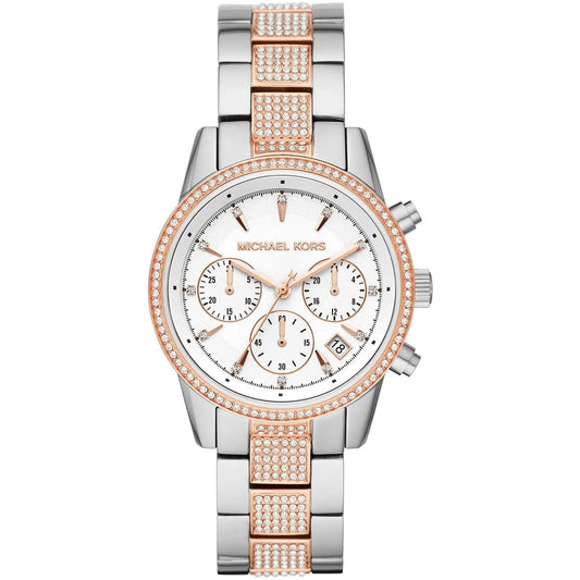 Michael Kors Ritz Pavé Two-Tone Unisex Watch MK6651