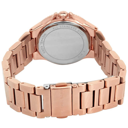Michael Kors Camille Chronograph White Dial Rose-gold Women's Watch - MK6845