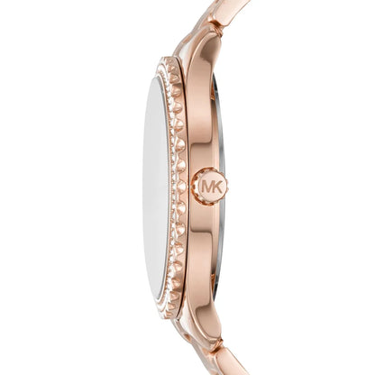 Michael Kors Layton Three-Hand Pink MOP Dial Rose Gold Women's Watch - MK6848