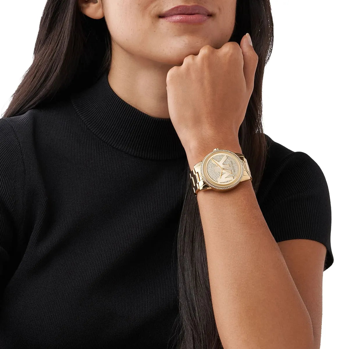 Michael Kors Ritz Crystal Pave Gold-Tone Women's Watch - MK6862