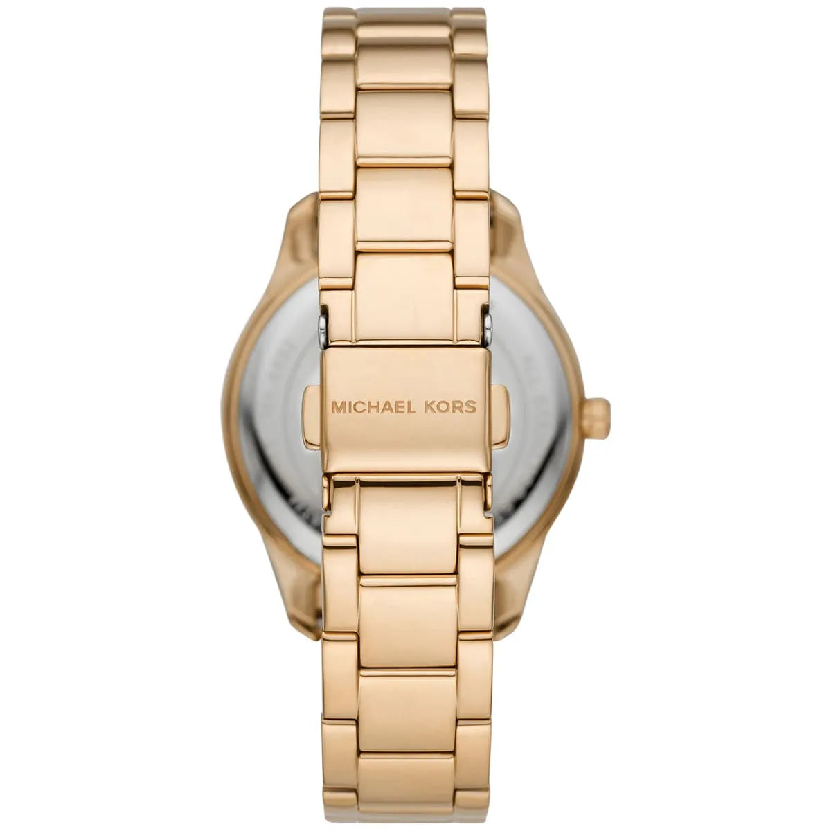 Michael Kors Layton Quartz Black Dial Gold Steel Strap Watch For Women - MK6892