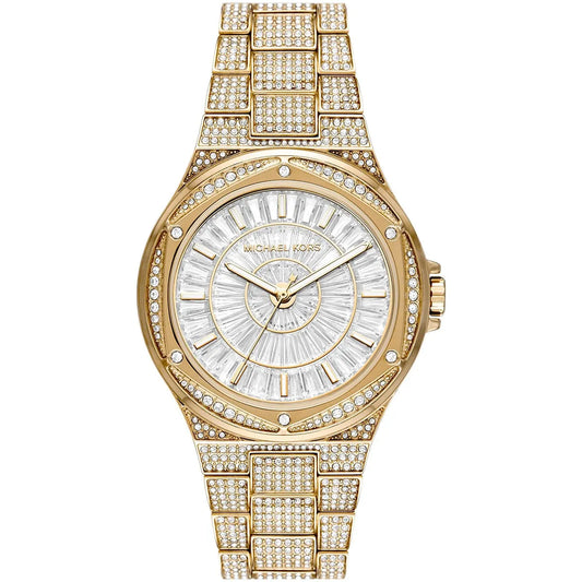 Michael Kors Oversized Lennox Pavé Gold-Tone Watch MK6991